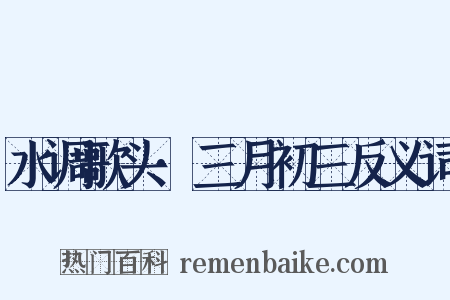 水调歌头·三月初三反义词是什么意思的图片